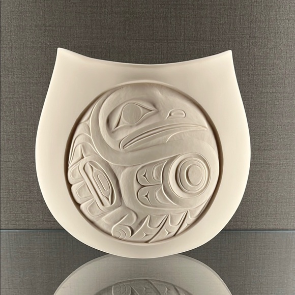Terry Jackson Other - Terry Jackson Metis Porcelain Pottery Raven Vase NW Coast Tsolum River Studios.
